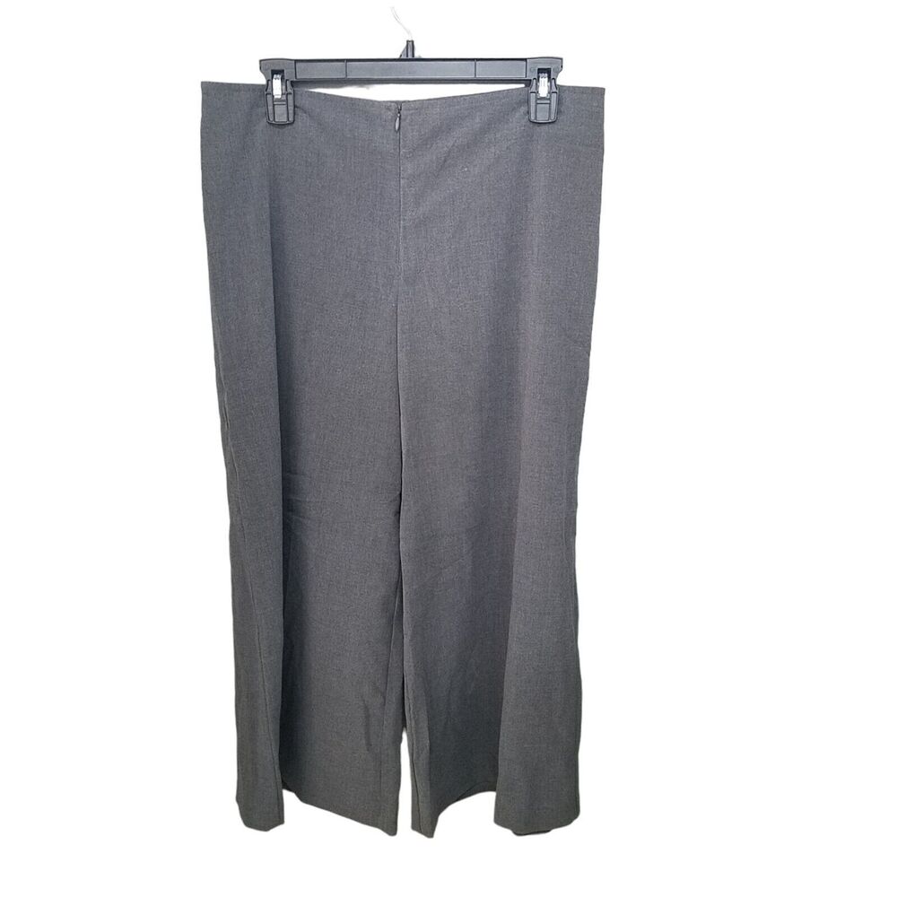 Bobby J. Womens Size 11 Gray Solid WideLeg Crop Pants